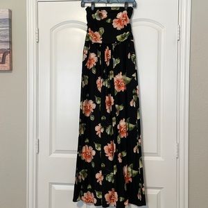 Mother Bee Maternity long strapless dress